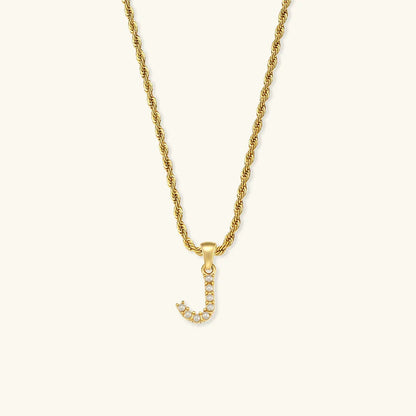 [Echo Fine]Elodie Initial Letter Pearl Necklace