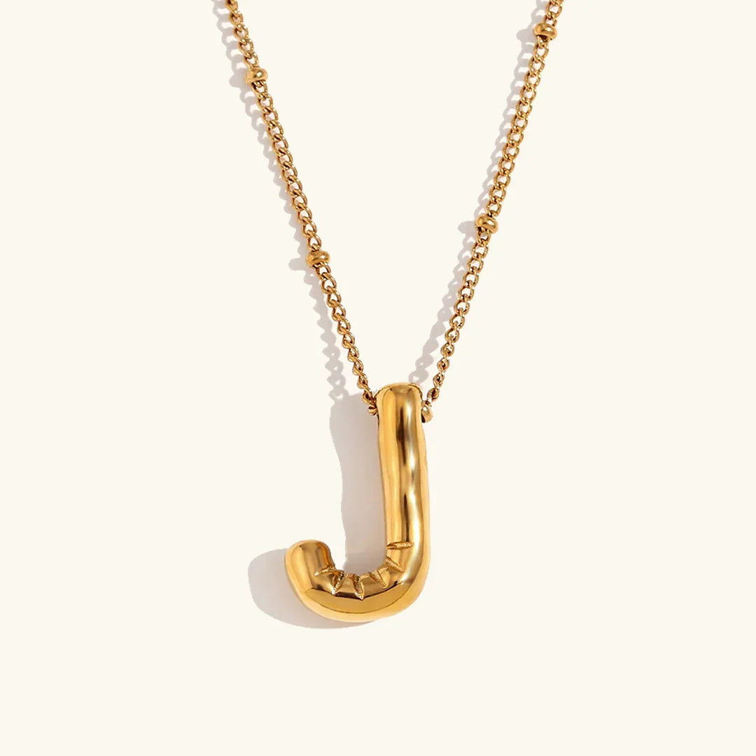 [Echo Fine]Balloon Gold Initial Necklace