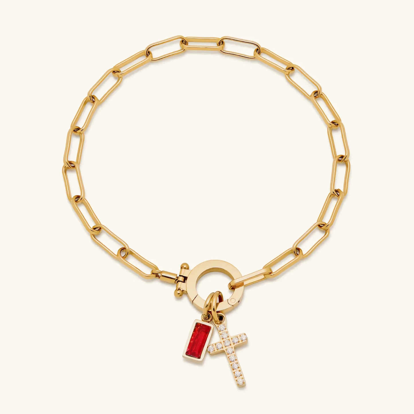 [Echo Fine]Annabella Birthstone Cross Bracelet
