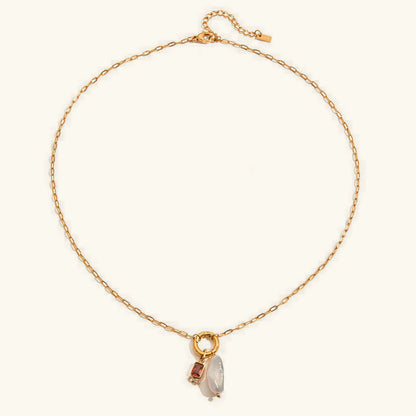 [Echo Fine]Caitlin Birthstone Pearl Necklace
