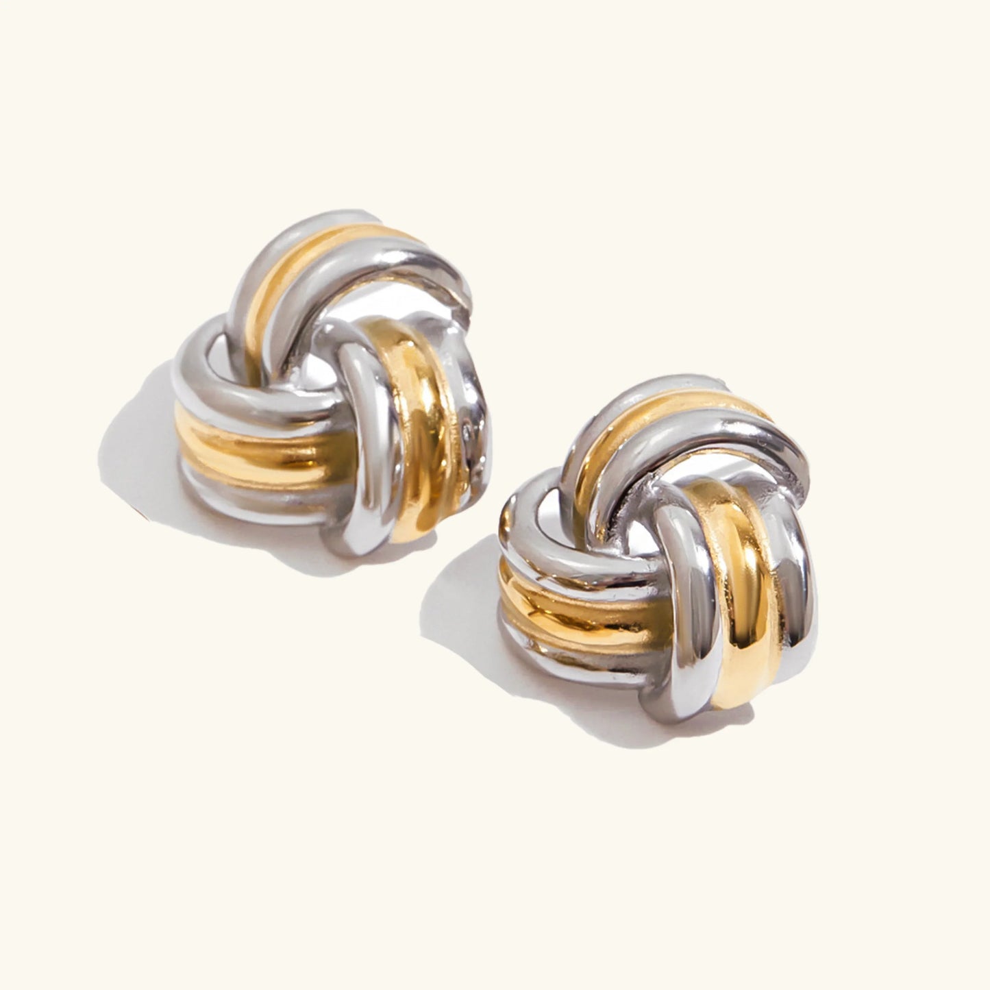 [Echo Fine]Avielle Chunky Gold Knot Earrings