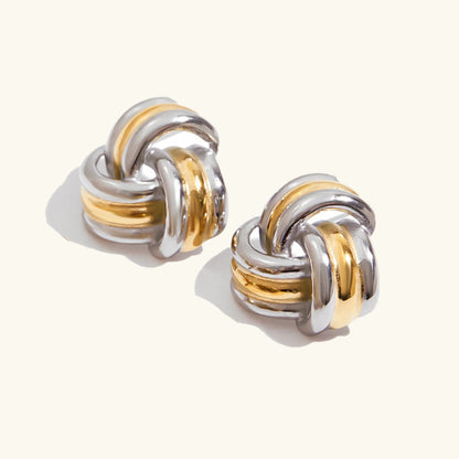 [Echo Fine]Avielle Chunky Gold Knot Earrings