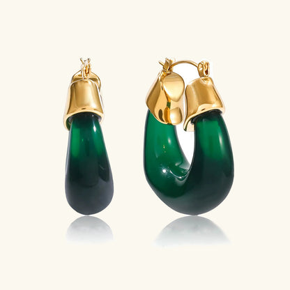 [Echo Fine]Leighton Chunky Enamel Hoops