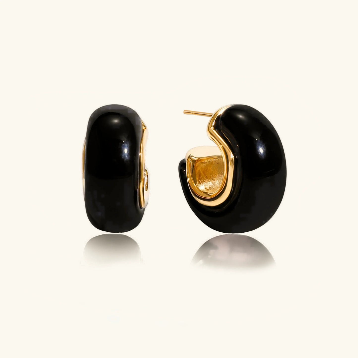 [Echo Fine]Lexi Chunky Enamel Hoops