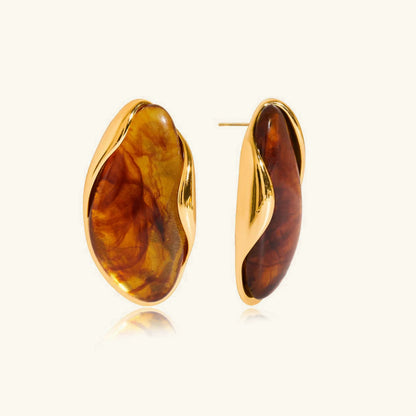 [Echo Fine]Amelise Polished Gemstone Earrings