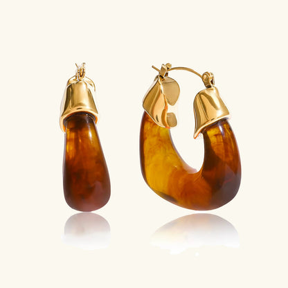 [Echo Fine]Leighton Chunky Enamel Hoops