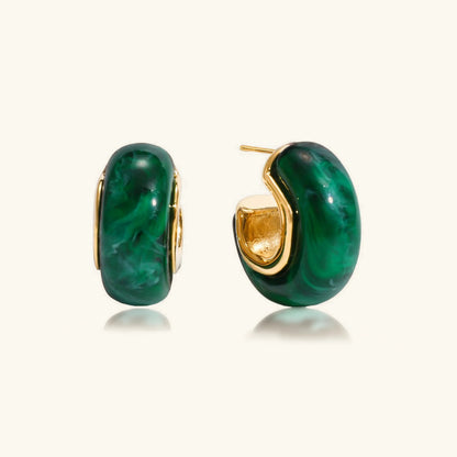 [Echo Fine]Lexi Chunky Enamel Hoops