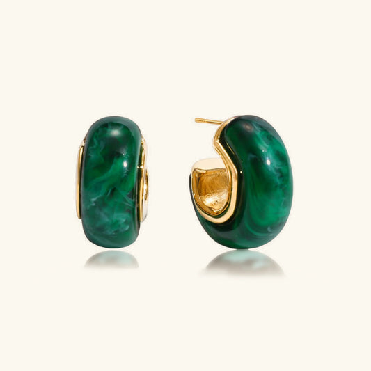 [Echo Fine]Lexi Chunky Enamel Hoops