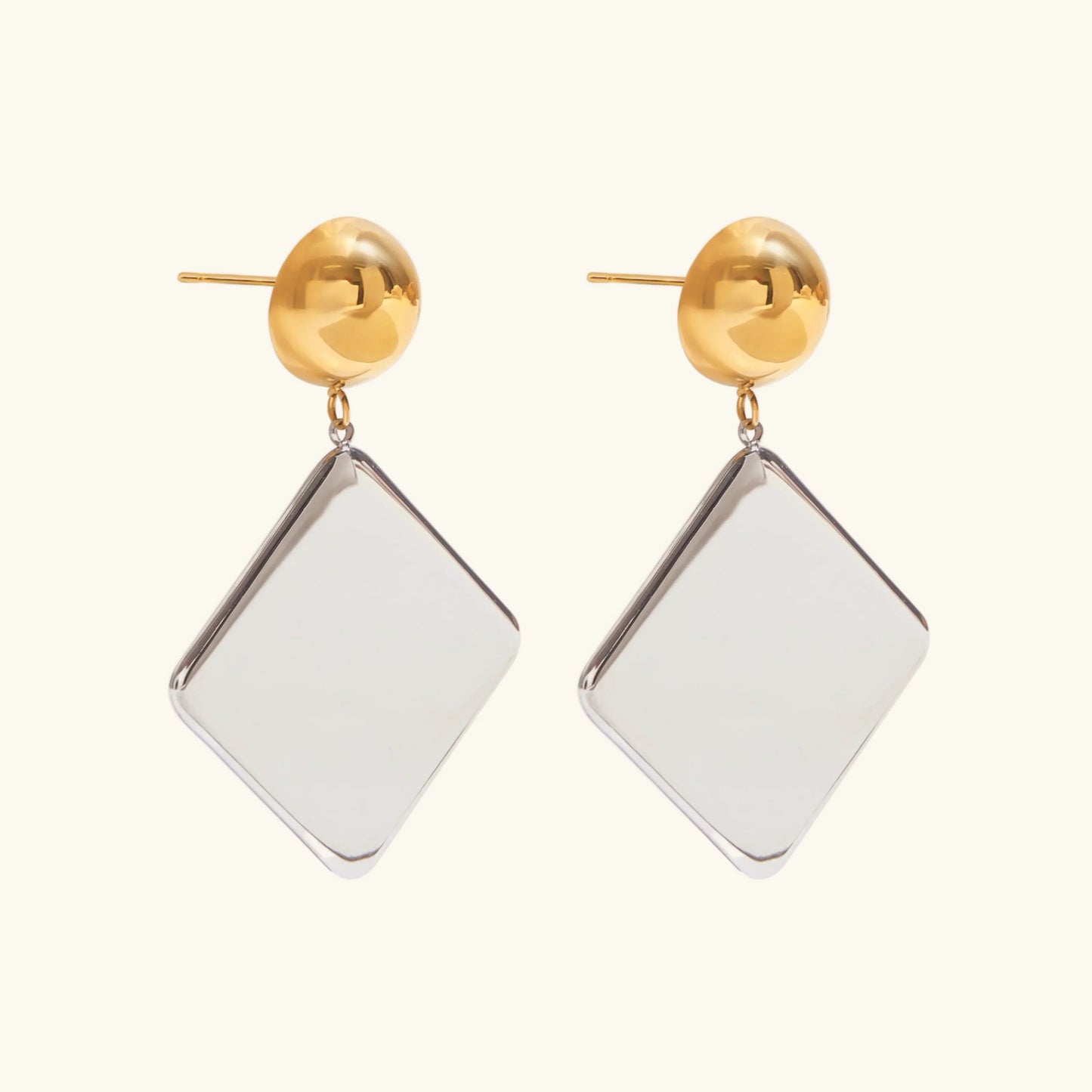 [Echo Fine]Kelly Geometric Drop Earrings