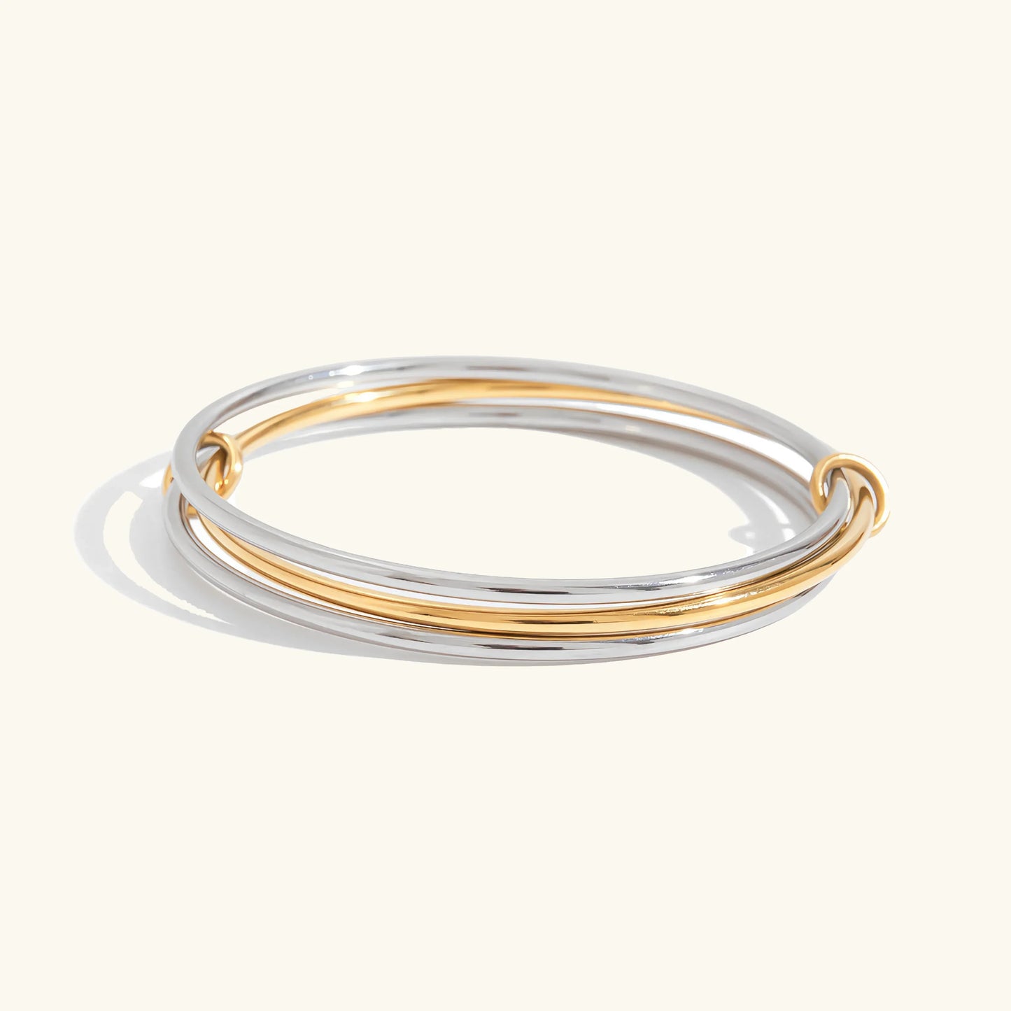 [Echo Fine]Romina Two Tone Stacked Bracelet
