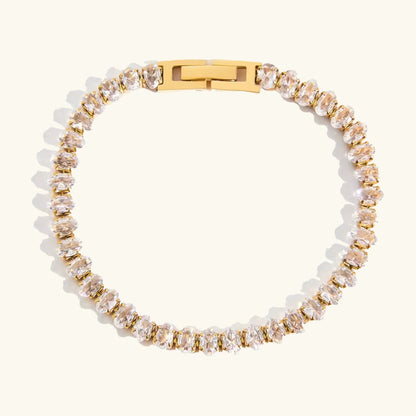 [Echo Fine]Avaria Oval Cut Tennis Bracelet