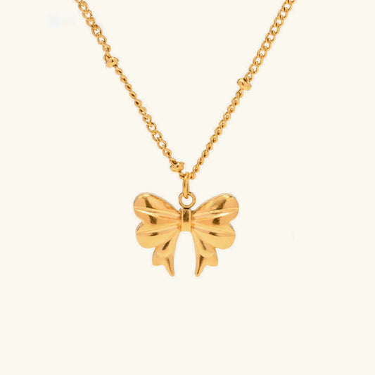 [Echo Fine]June Bow Necklace