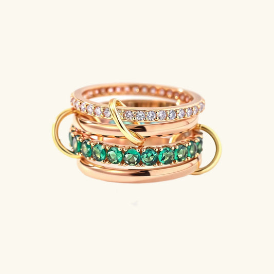 [Echo Fine]Imani Stacked Diamond Ring