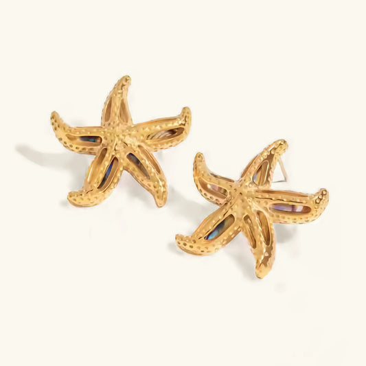 [Echo Fine]Aquatta Gold Starfish Earrings
