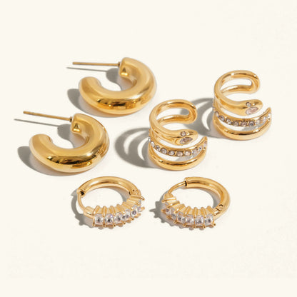 [Echo Fine]Orielle Staple Gold Earrings Bundle