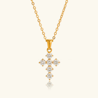 [Echo Fine]Wynter Diamond Cross Necklace