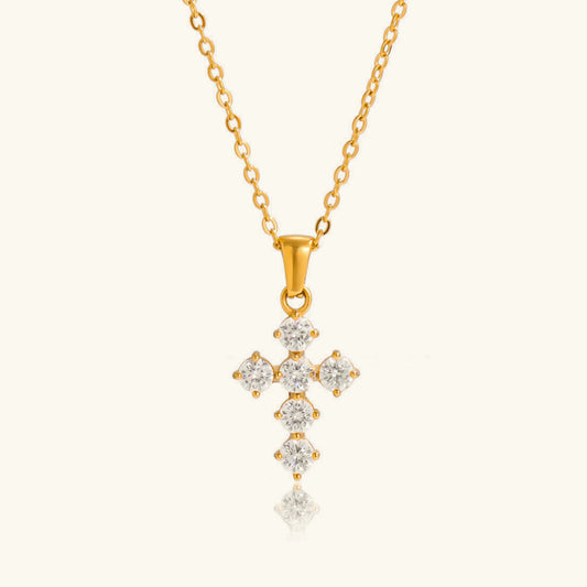 [Echo Fine]Wynter Diamond Cross Necklace