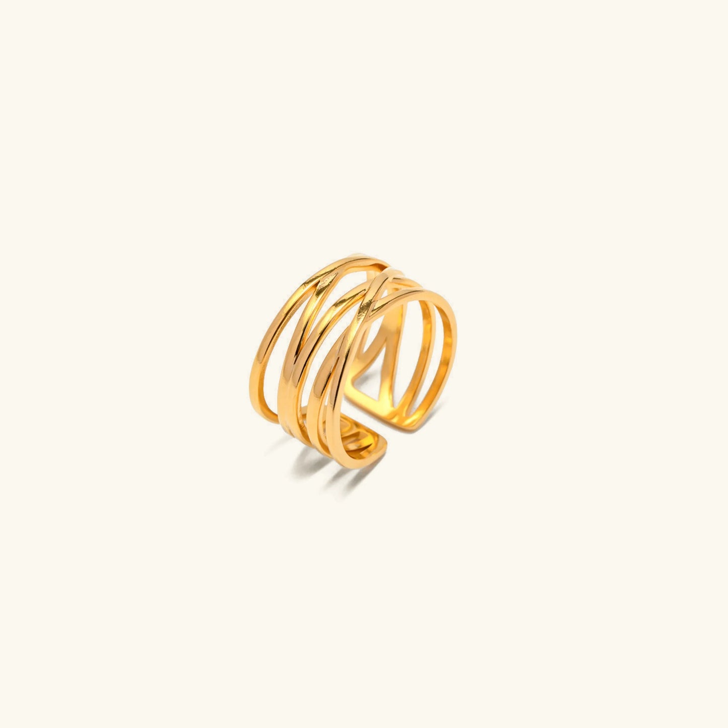 [Echo Fine]River Gold Ring