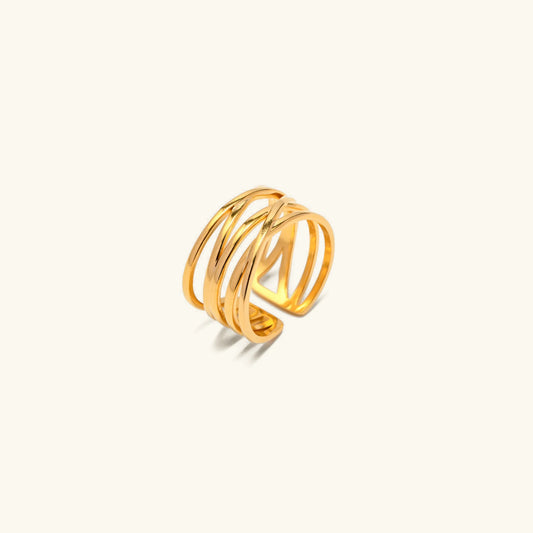 [Echo Fine]River Gold Ring