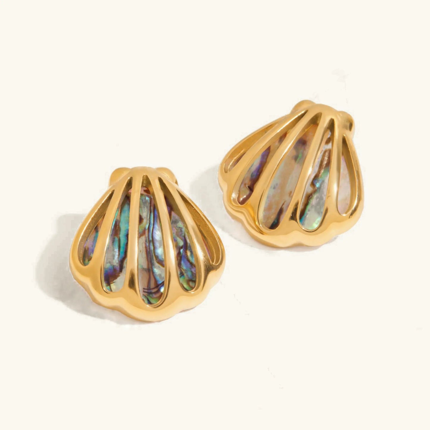 [Echo Fine]Nixie Gold Seashell Earrings