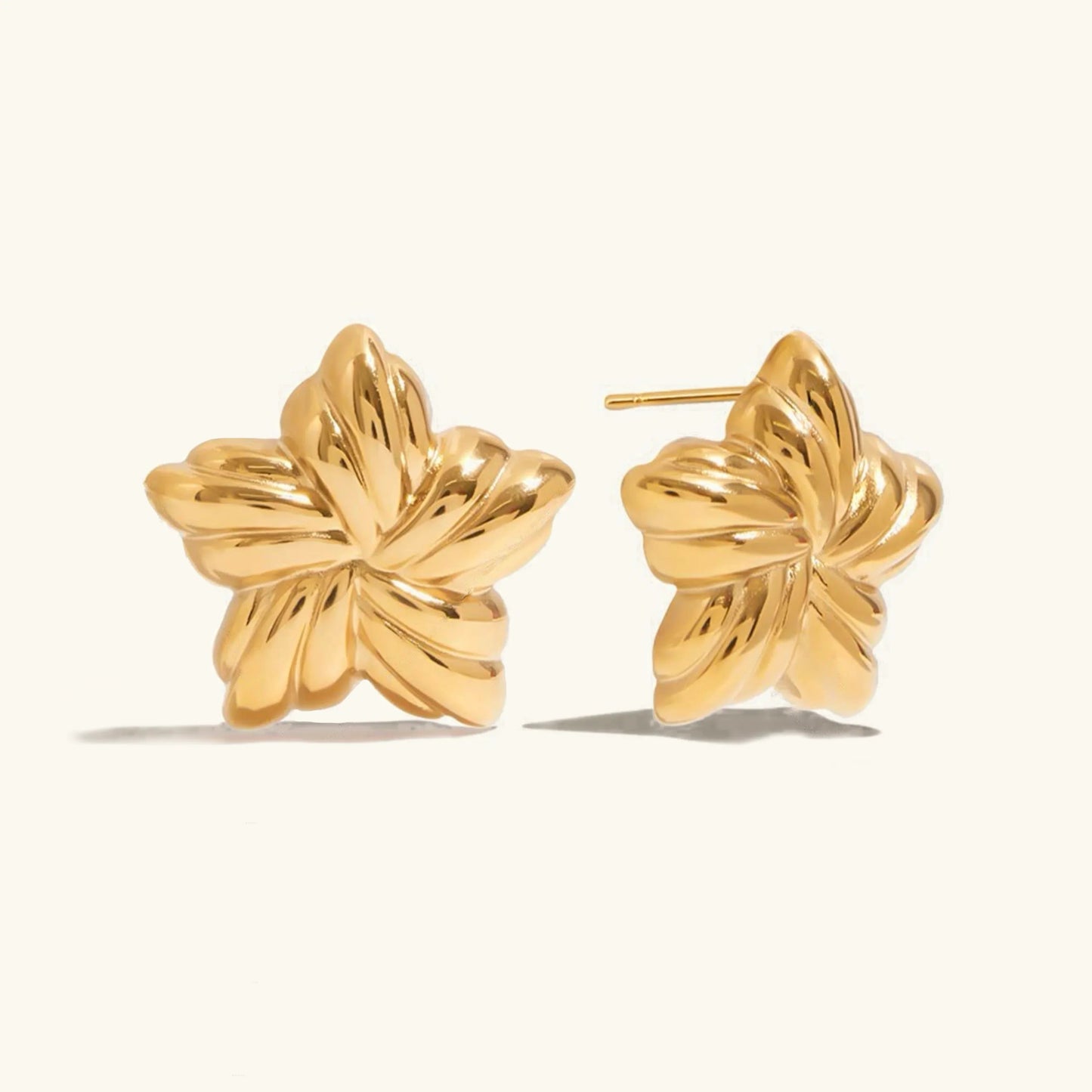 [Echo Fine]Thymes Gold Star Earrings