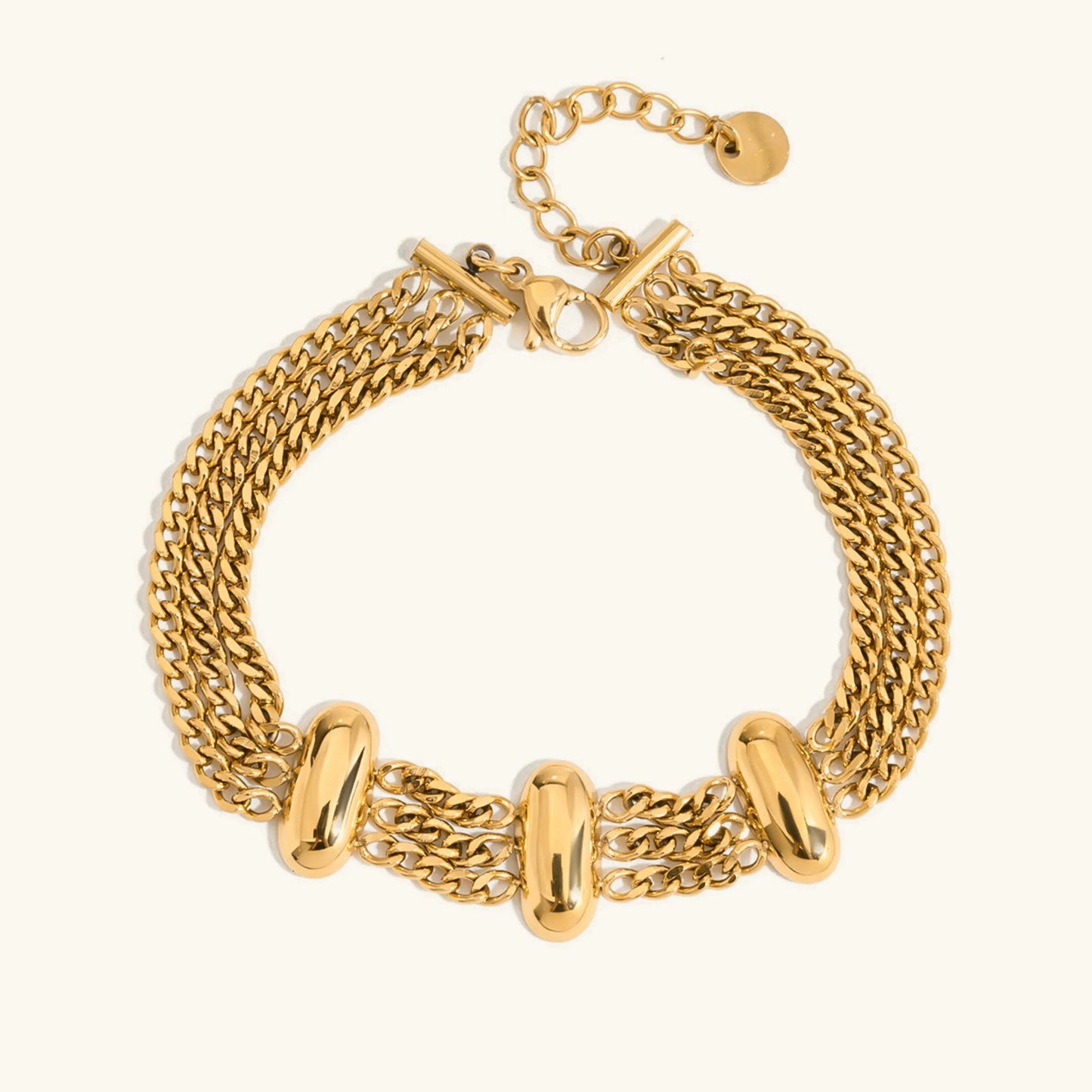 [Echo Fine]Kathleen Layered Chain Gold Bracelet