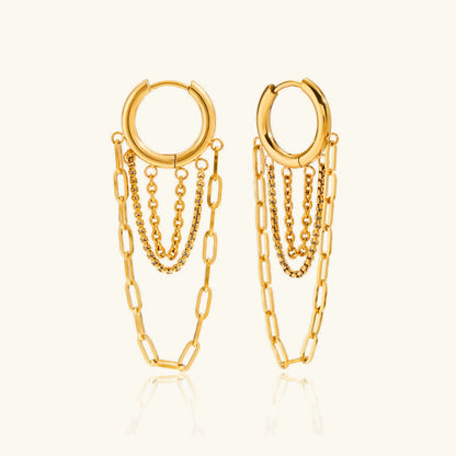 [Echo Fine]Alaina Link Chain Hoops