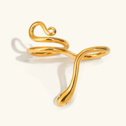 [Echo Fine]Gemmie Golden Snake Ring