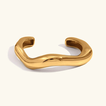 [Echo Fine]Zaria Asymmetrical Gold Bangle