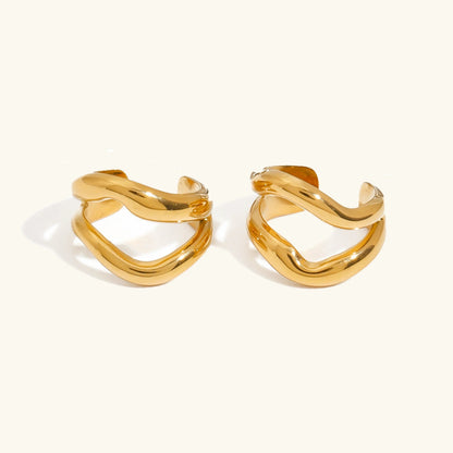[Echo Fine]Rosiel Gold Ear Cuff Earrings