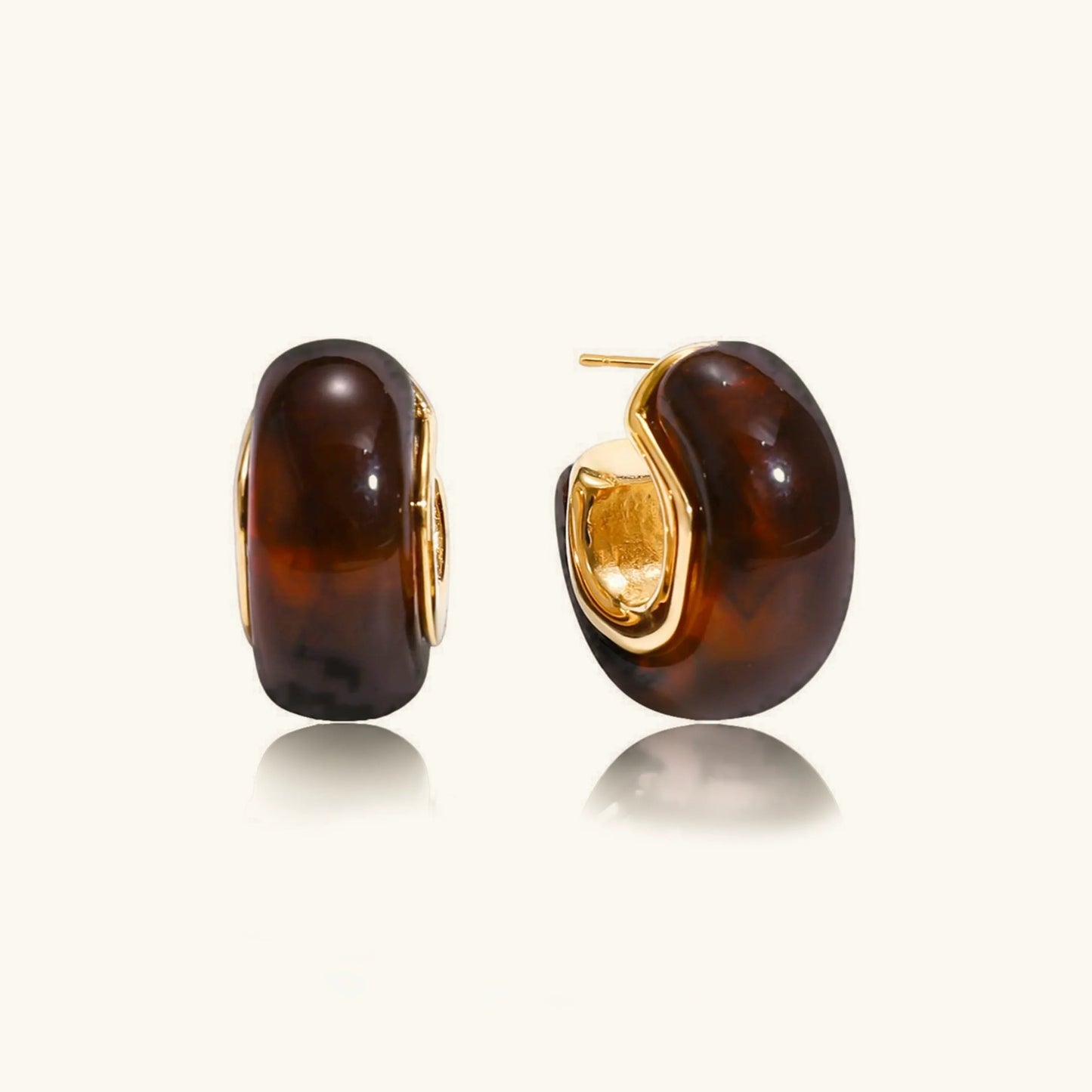 [Echo Fine]Lexi Chunky Enamel Hoops