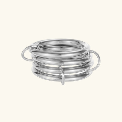 [Echo Fine]Alexandria Two-Tone Stacked Ring