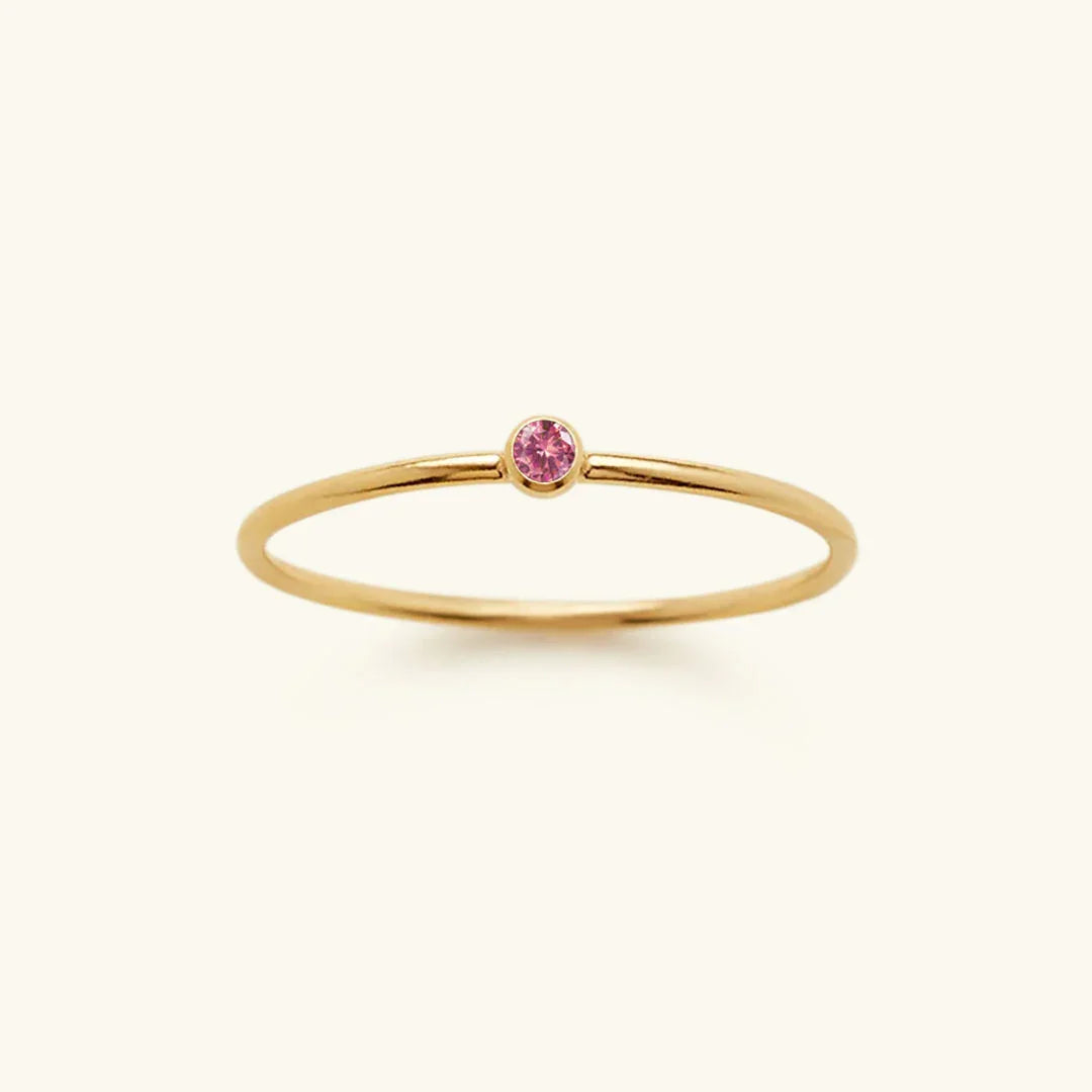 [Echo Fine]Amelia Birthstone Stacker Ring