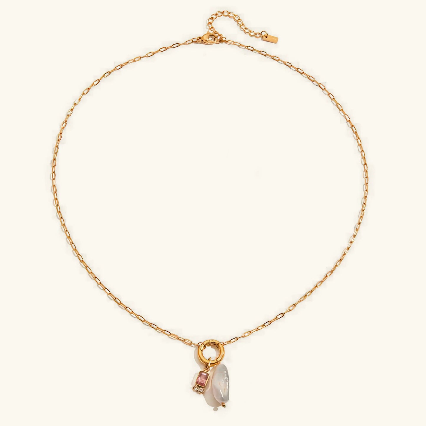 [Echo Fine]Caitlin Birthstone Pearl Necklace