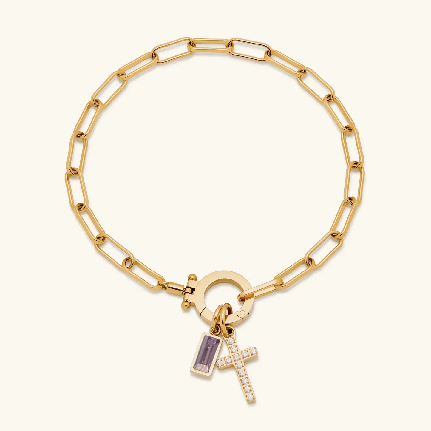 [Echo Fine]Annabella Birthstone Cross Bracelet