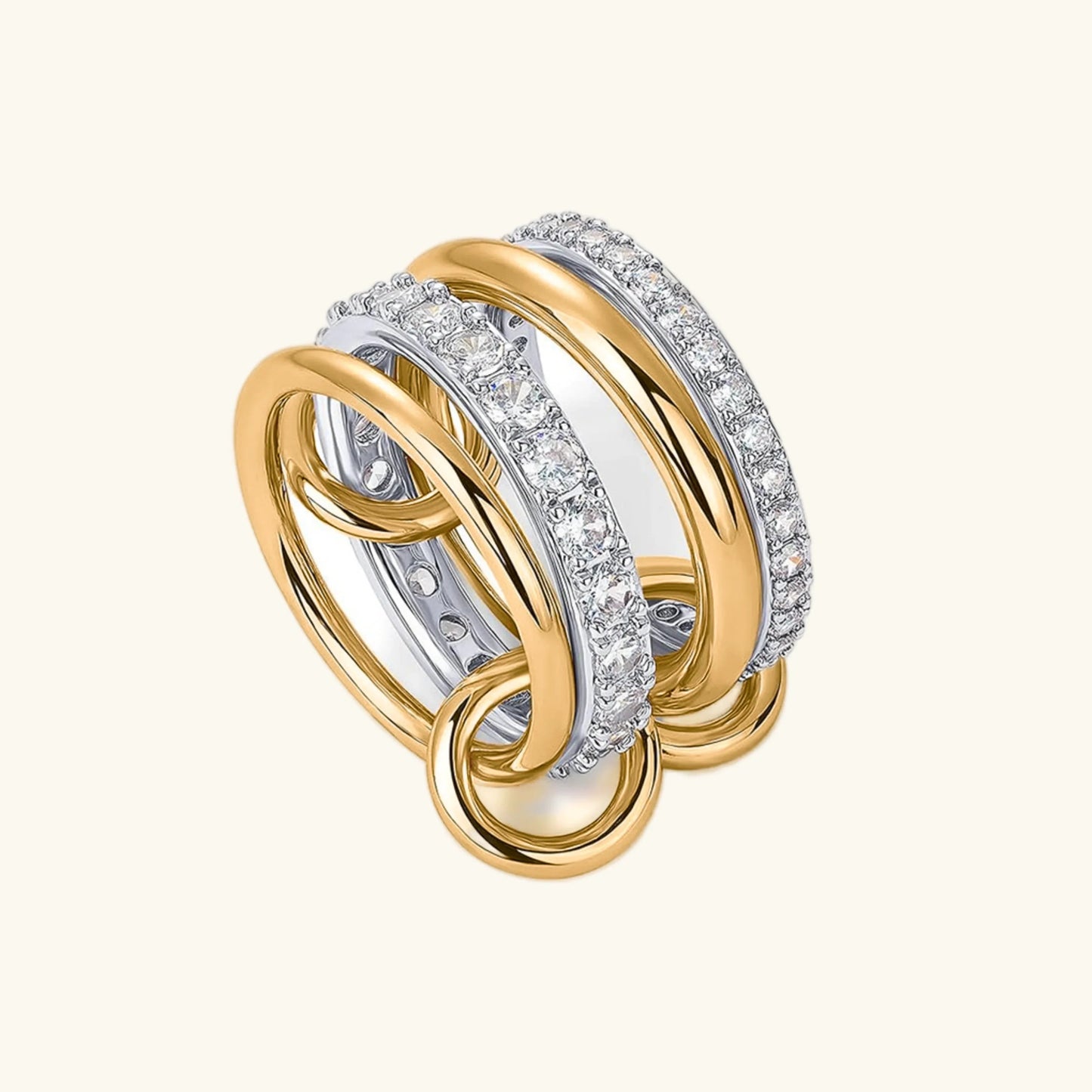 [Echo Fine]Juno Stacked Diamond Ring
