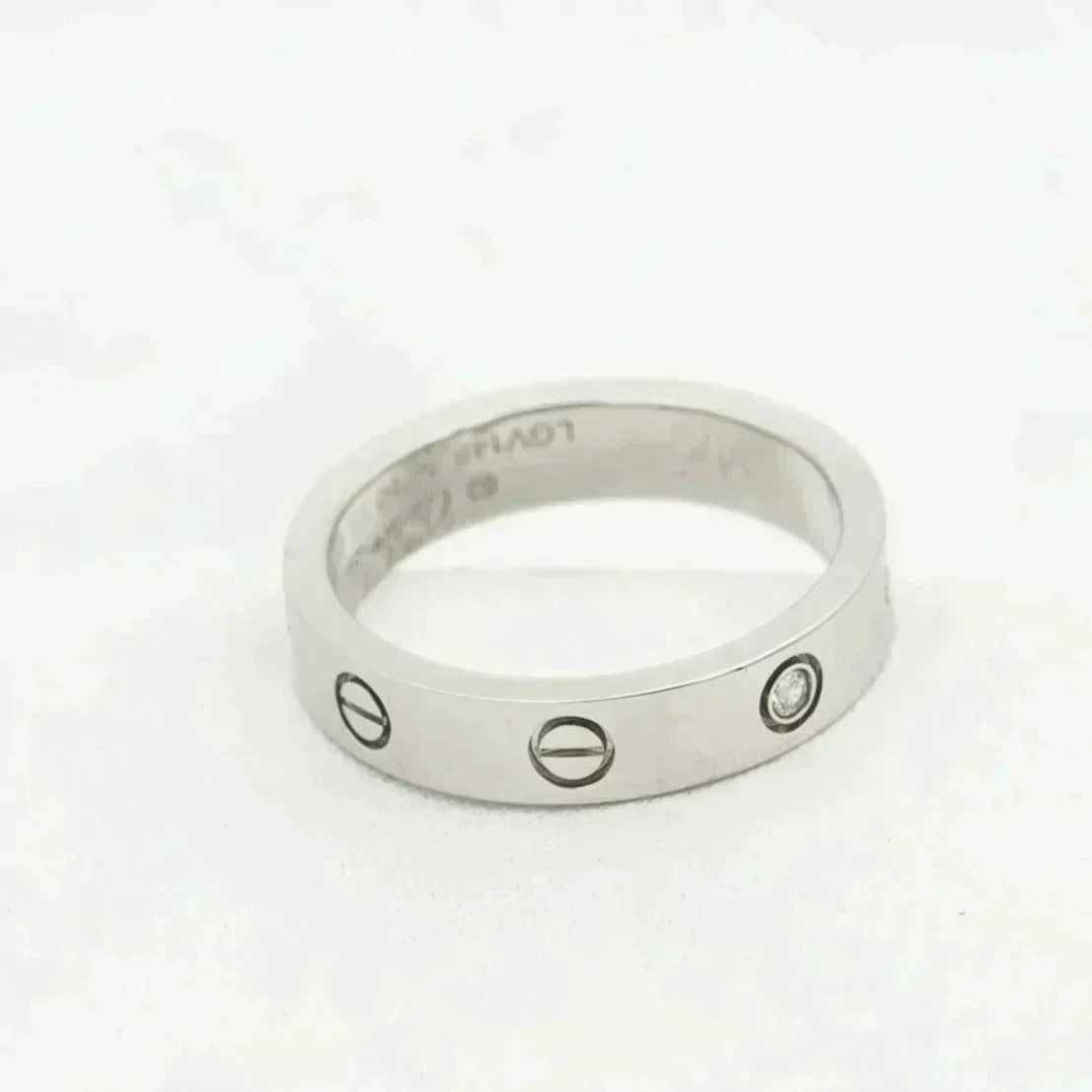 [ECHO ]LOVE RING 4MM 1 DIAMOND SILVER
