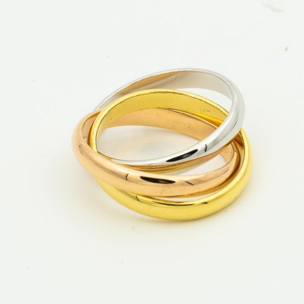 [ECHO ]TRINITY RING GOLD PINK GOLD SILVER