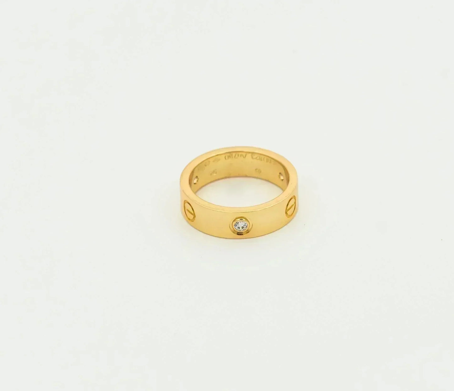 [ECHO ]LOVE RING 5.5MM 3 DIAMONDS GOLD