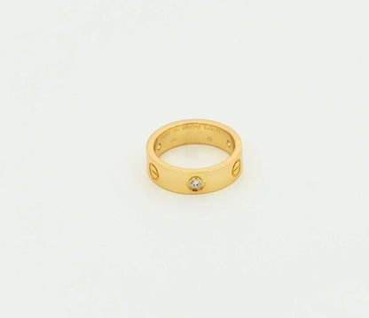 [ECHO ]LOVE RING 5.5MM 3 DIAMONDS GOLD