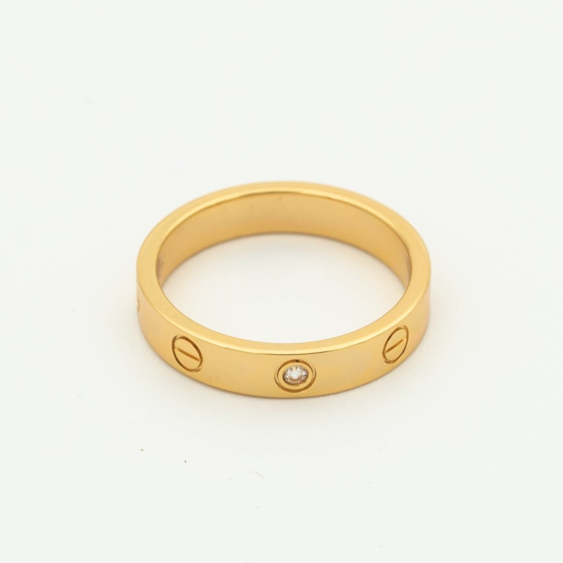 [ECHO ]LOVE RING 4MM 1 DIAMOND PINK GOLD