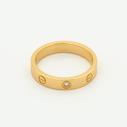 [ECHO ]LOVE RING 4MM 1 DIAMOND PINK GOLD