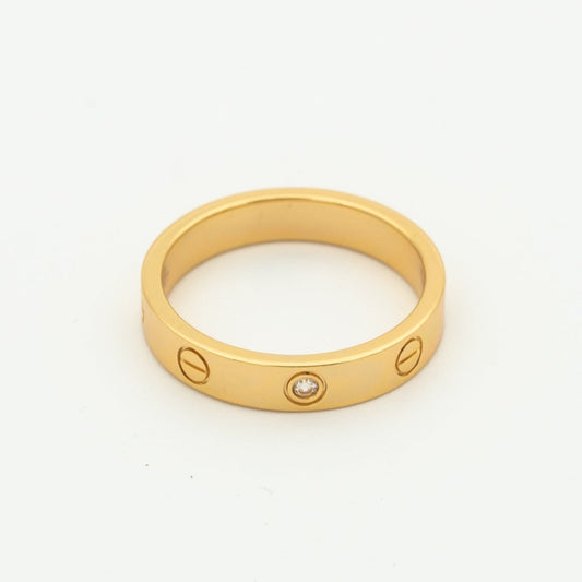 [ECHO ]LOVE RING 4MM 1 DIAMOND PINK GOLD