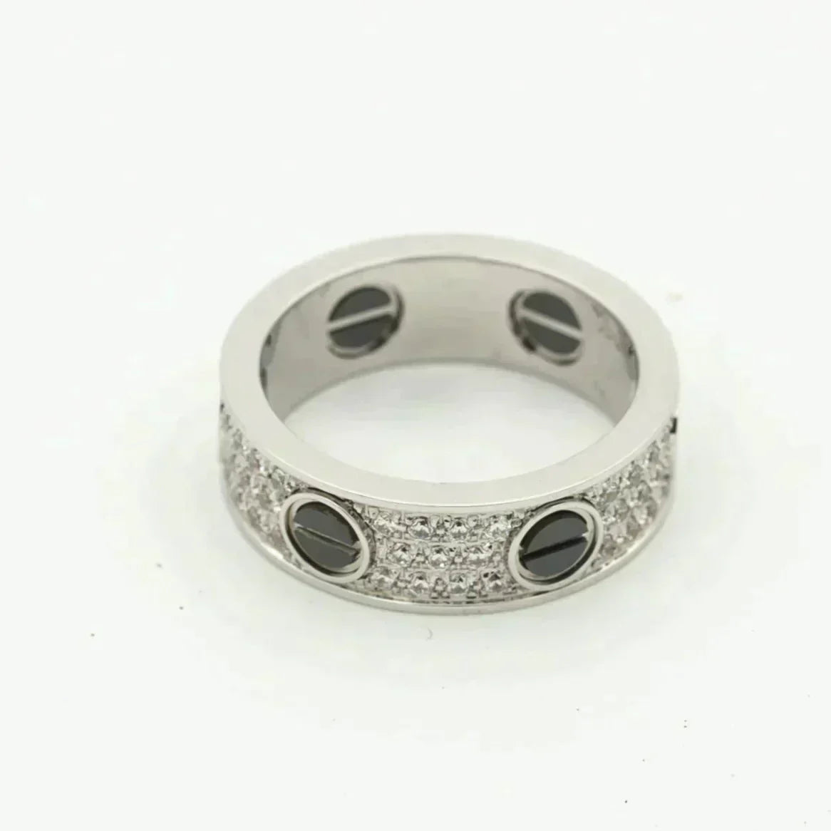 [ECHO ]LOVE RING 5.5MM DIAMONDS PAVED CERAMIC