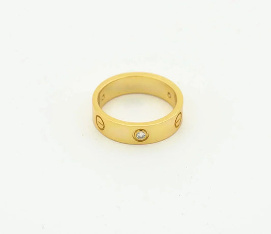 [ECHO ]LOVE RING 4MM 1 DIAMOND GOLD