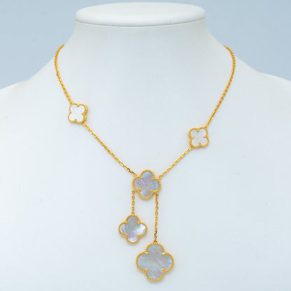 [ECHO ]CLOVER MOTHER OF PEARL NECKLACE 6 MOTIF