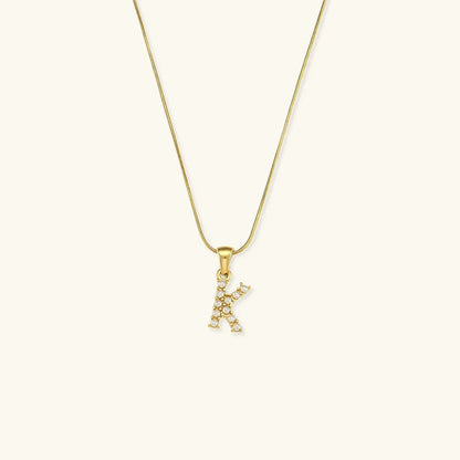 [Echo Fine]Augustine Initial Letter Pearl Necklace