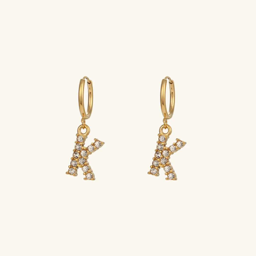 [Echo Fine]Wilhemina Initial Letter Earrings