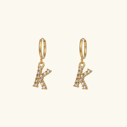 [Echo Fine]Wilhemina Initial Letter Earrings