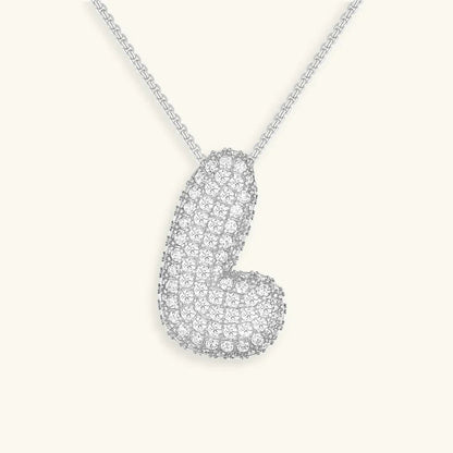 [Echo Fine]Bubble Initial Diamond Necklace